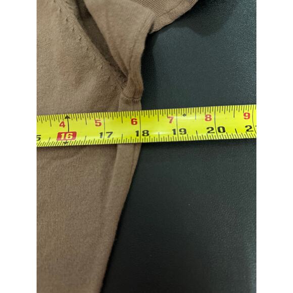 L'Academie Jen Sweater Dress Balloon Sleeves Bodycon Midi Brown Size Medium - Picture 11 of 13